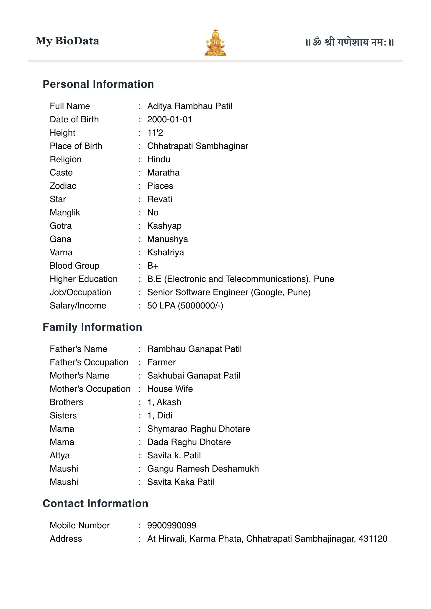 Screenshot of Minimalist Elegant