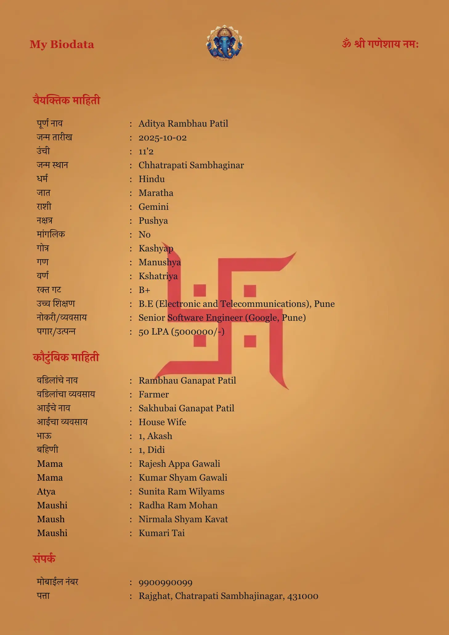 Screenshot of swastik